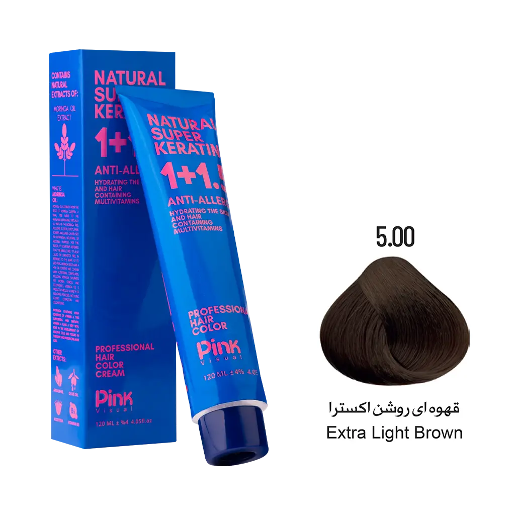 رنگ-مو-پینک-شماره-5.00-رنگ-قهوه-ای-روشن-اکسترا-حجم-120-میلی-لیتر